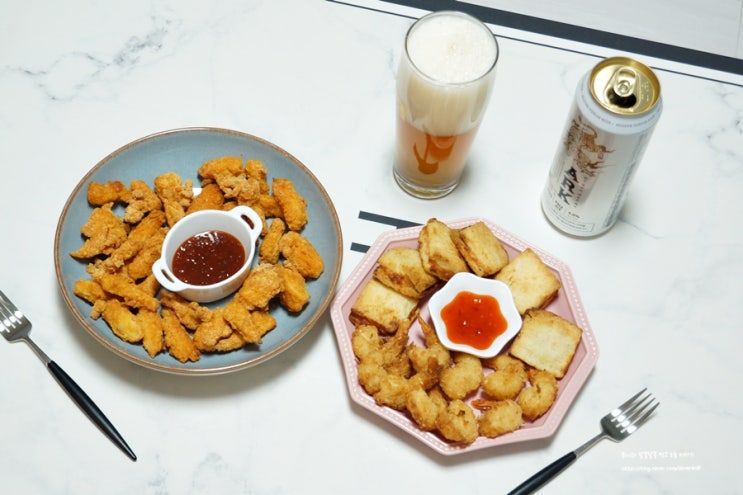  맥주안주 10분만에! 오크리스피 오도닭 멘보샤 코코넛쉬림프