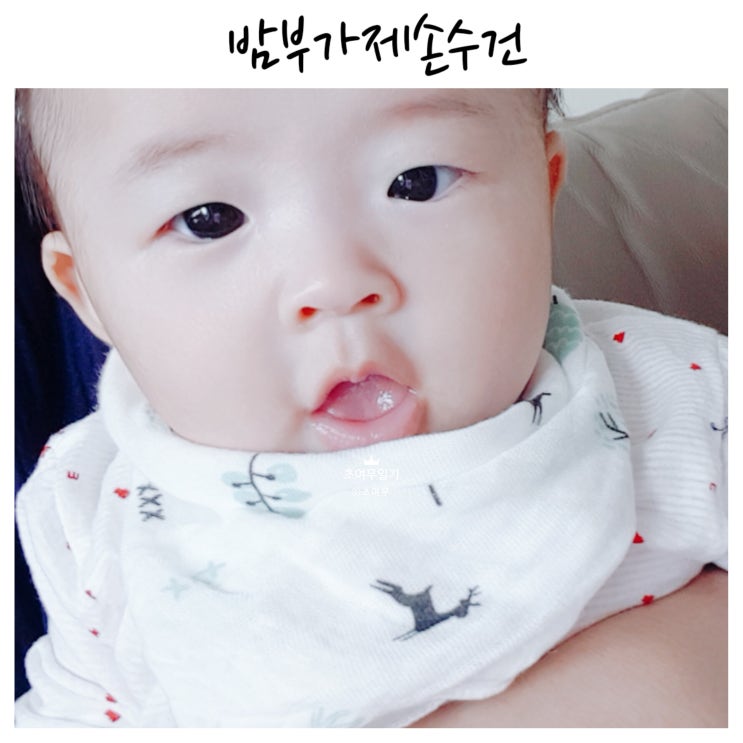  베베드씨엘 디자인 밤부 가제손수건 부드럽네