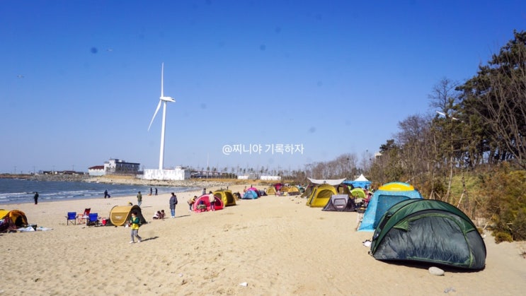  주말에 인천 대부도  바람쐬러 갔지롱 ٩( ᐛ )و  텐트 캠핑 추천 !!
