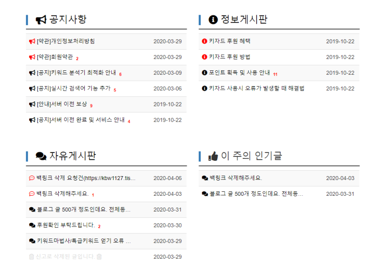 키자드에서 네이버의 내 블로그 검색량 늘이기!