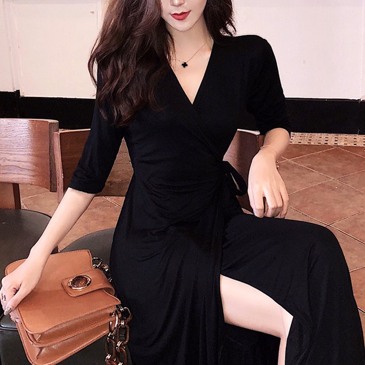  [ 리뷰 포함 ]   대박난박양 헬렌 랩 롱 원피스