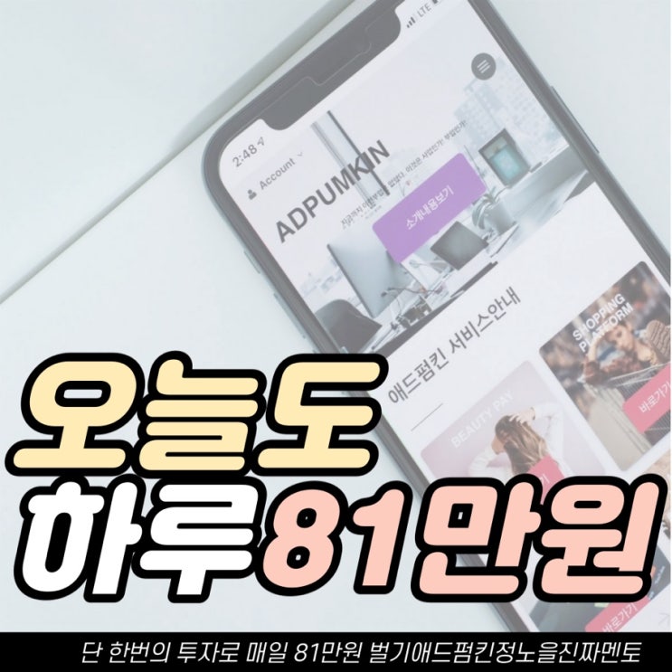  핸드폰으로 재택부업 성공하는 방법! 하루 81만원 한달은 3O일