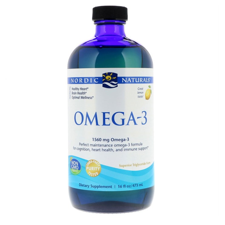  [강추] Nordic Naturals 노딕 내츄럴 오메가 3 레몬 1560 mg 473 ml, 1세트, . 픽업해요!