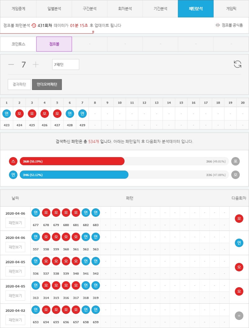 스포라이브 게임분석기