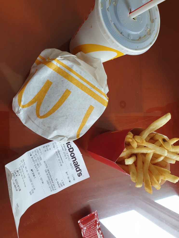  맥도날드 슈니언 버거 셋트 포장 해와서 먹은 후기 장안동 맥도날드 (feat.내돈내산)