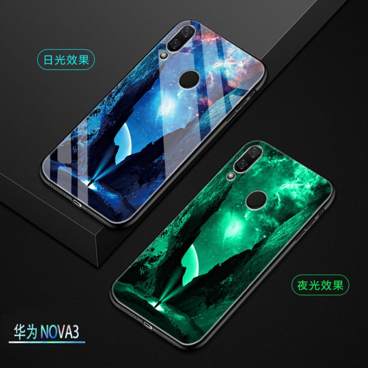  [강추] 자동손세정기 화웨이 nova4핸드폰케이스 유행하는남성복 야광 거울 유리케이스 huawei개성적인 아이디어 여성 nova3고급 3전면덮개 실리콘 떨어트림방지 핸드폰가방, T04-화웨이 nova3(찾다) 픽업해요!