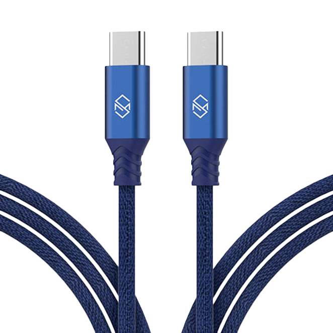  [ 리뷰 포함 ]   신지모루 더치패브릭 USB C타입 고속충전 케이블 2m Blue, 2개입