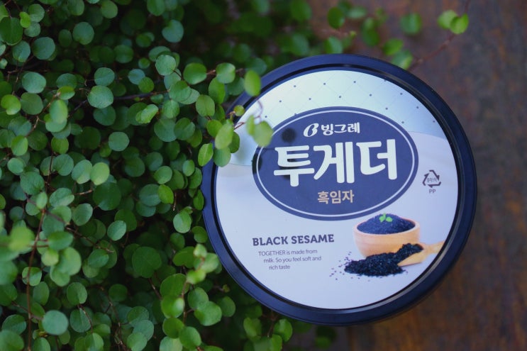  신제품 투게더 흑임자 아이스크림, 커피와 만났을때