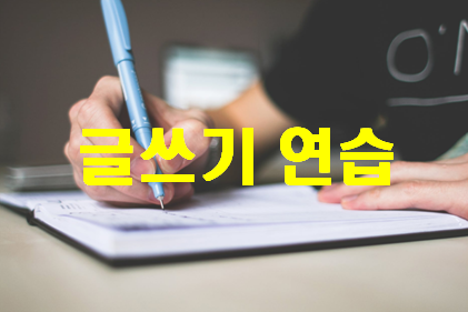 네이버 블로그 글쓰기 연습 [하루 생각 정리 노트]