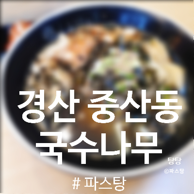  [ 경산 중산동 맛집 ] 국수나무 :: 최애 국숫집!!!