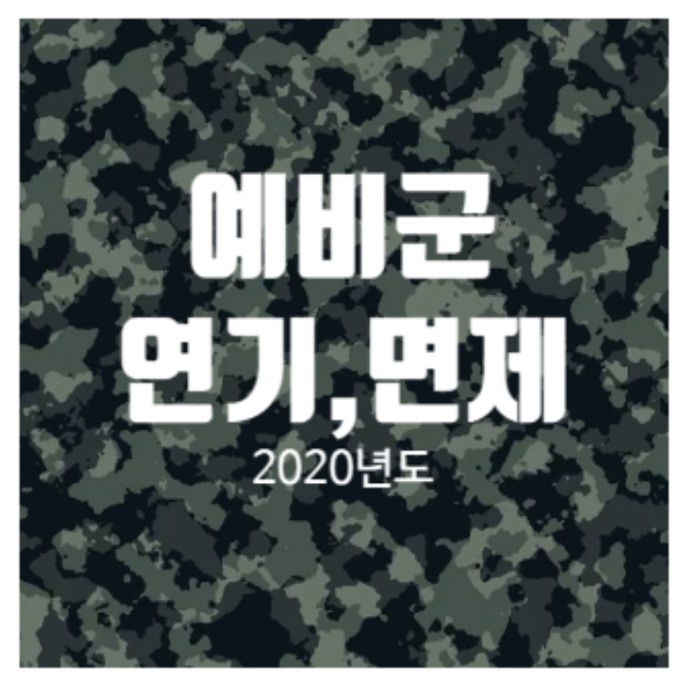  2020년 코로나19 특별재난지역 예비군 훈련 면제 및 혜택