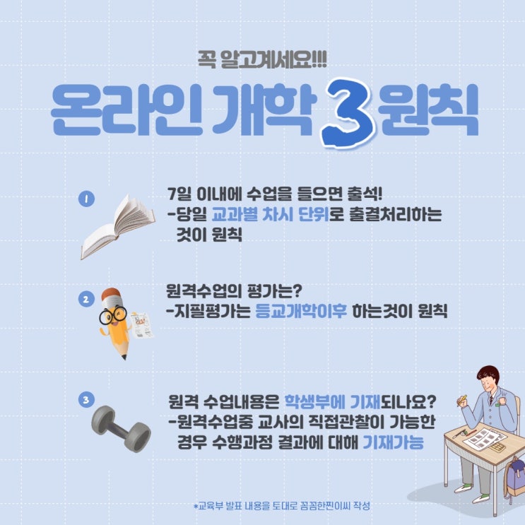  온라인 개학방법 중3 고3 온라인 개학 꼭 알아야 할 3원칙-출결 수행평가 지필 평가