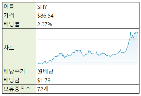  [재테크/미국] 미국 주식 ETF - SHY(단기 채권)