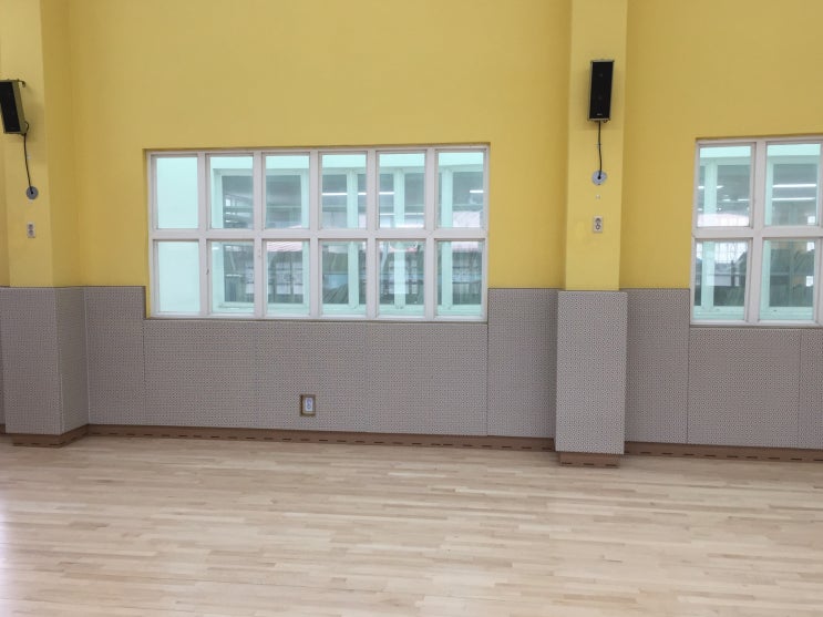  전북 완주 구이초등학교 소규모체육시설 체육관 - 안전 보호벽매트(안전패딩) 설치