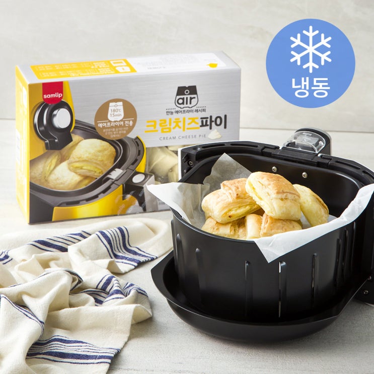  [ 리뷰 포함 ]   삼립 에어프라이어용 크림치즈 미니 파이 20개입 (냉동), 460g, 1개