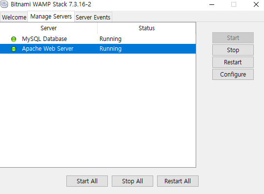 [웹및앱] 02. 웹서버 설치 / bitnami / WAMP Apache, PHP, MySQL : 네이버 블로그