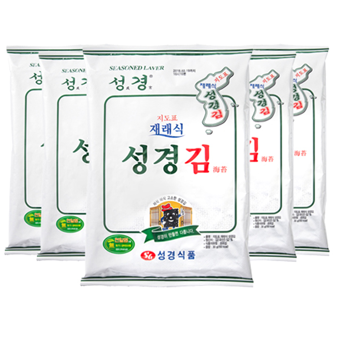 성경식품 재래식 성경김, 30g, 5개
