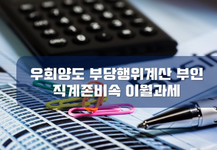  [김해세무사 / 양정세무사] 우회양도에 대한 부당행위계산 부인 및 배우자 직계존비속등에 대한 이월과세