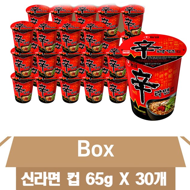 [강추] 농심 신라면 컵65gX30개 (박스), 1box 픽업해요!