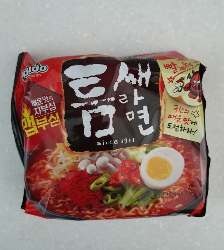  [점심엔 라면] 팔도 매운맛 자부심 맵 부심 틈새라면(빨계떡)