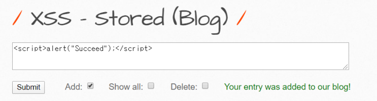  XSS - Stored(Blog)