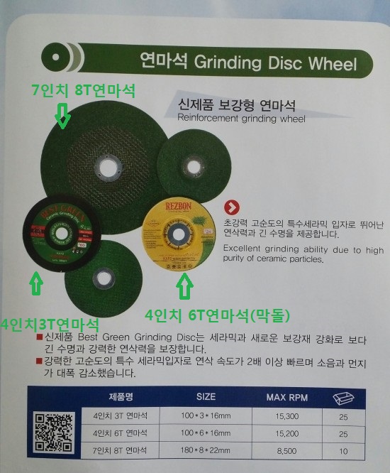  한국레즈본 연마석,막돌,빼빠,플랩디스크 제품소개합니다.(자재용품,건축자재,건축용품)
