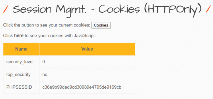  Session Mgmt - Cookies(HttpOnly)