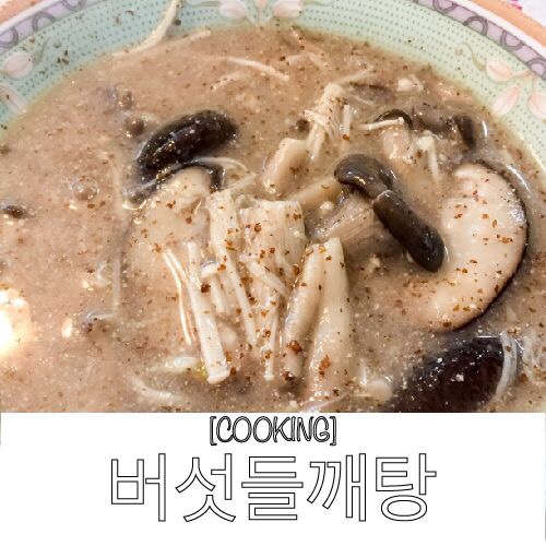  #1 버섯들깨탕 만드는 법 / 죽처럼 걸죽해서 밥 없어도 든든!