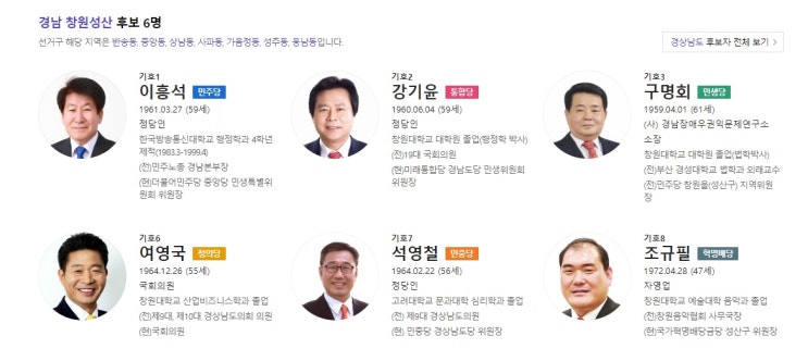 21대성산구국회의원후보  소중한 한표 행사하기