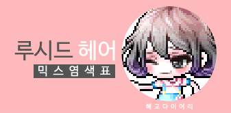  [KMS 캐시] 메이플스토리 루시드 헤어 여자 믹스염색표(믹염)_뽀송 Ver.