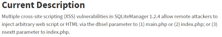  XSS - Stored(SQLiteManager)