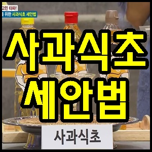  몸신 사과식초 세안법 이 글 하나로 정복