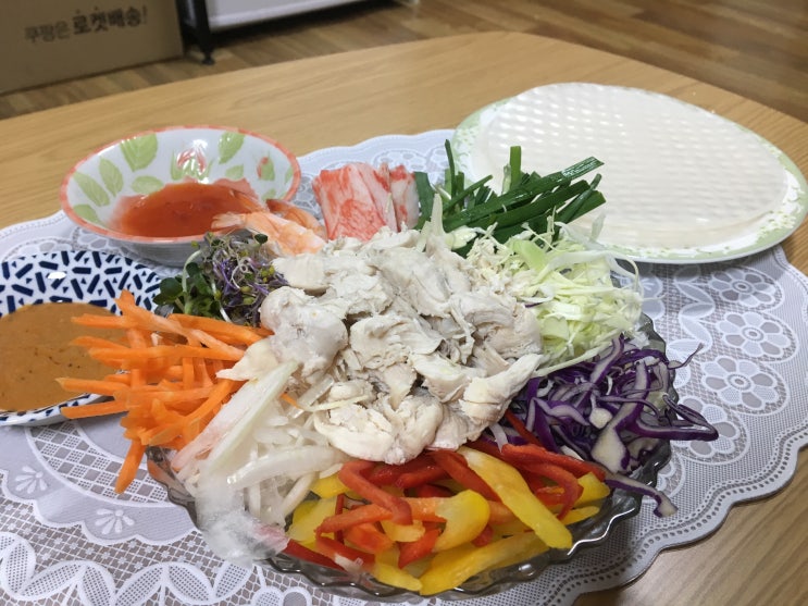  [Cook SLOG] 노브랜드 닭안심으로 월남쌈 해먹기 :: 레인보우 월남쌈 하나로 건강한 야채 한끼 #메뉴추천