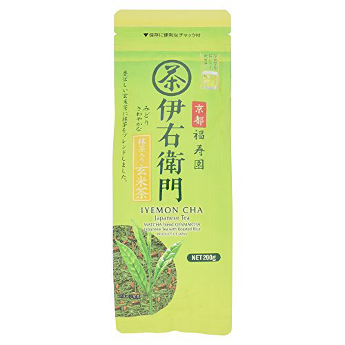 Kyoto Fukujuen IEMON Green Tea Matcha blend Genmaicha 200g from Japan 교토 후쿠 쥬엔 IEMON 일본 녹차 말차 겐 마이 챠, 1set 추천해요