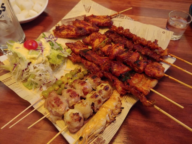  [명일맛집]굽은다리역 숯불꼬치에 소주한잔
