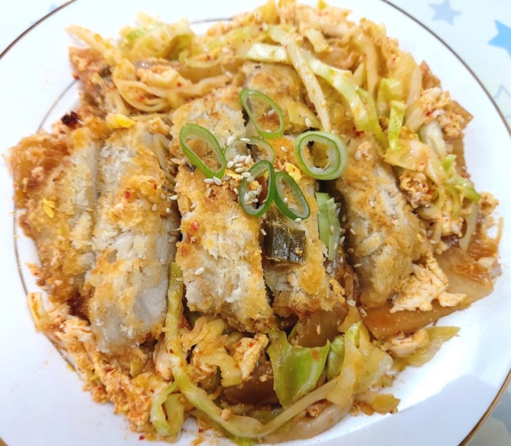  돈까스요리 김치돈까스덮밥 김치가츠동 만들기