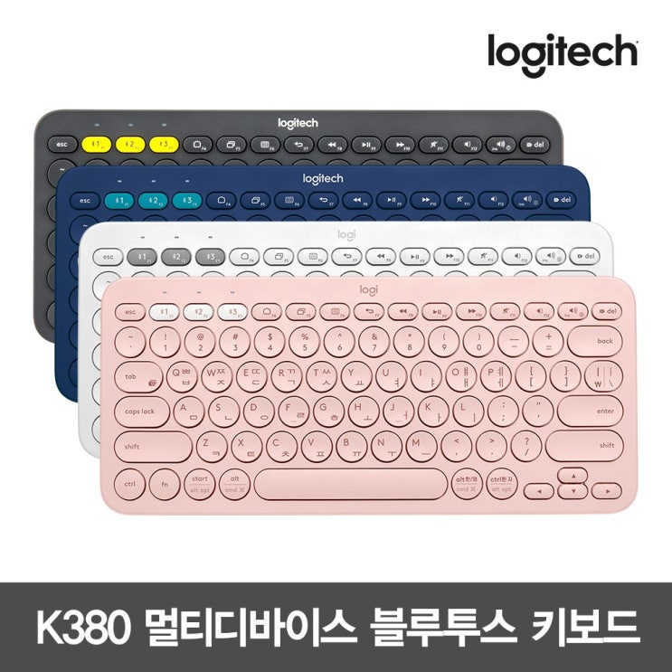 [ 리뷰 포함 ]   로지텍 멀티 디바이스 블루투스 무선 키보드, K380, 파우더 핑크