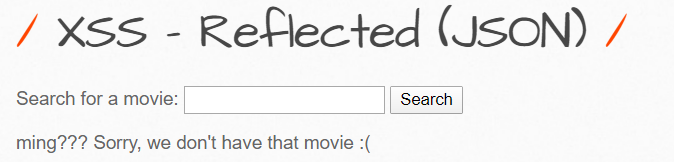  XSS - Reflected(JSON)