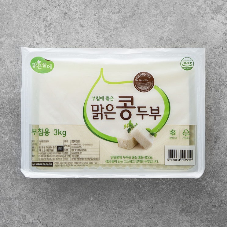  [품절예상][가성비굿]맑은물에 맑은콩 부침두부, 3kg, 1개 제품을 놓치지 마세요~~