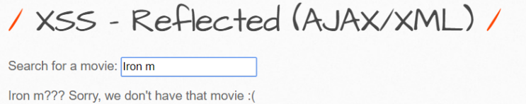  XSS - Reflected(AJAX/XML)