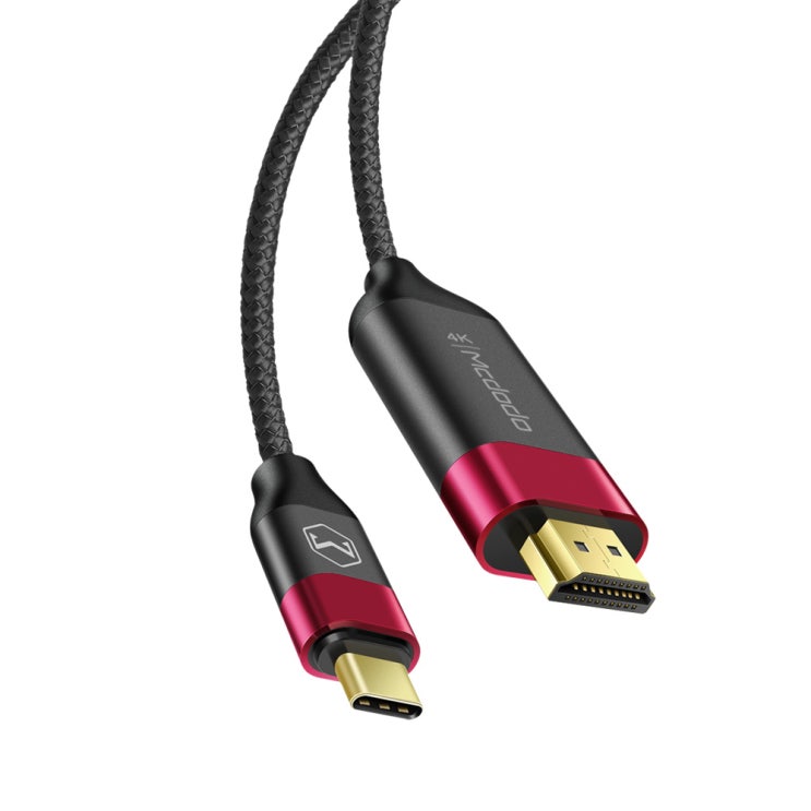  [ 리뷰 포함 ]   [Mcdodo] 맥도도 C타입 to HDMI 미러링 케이블, 레드