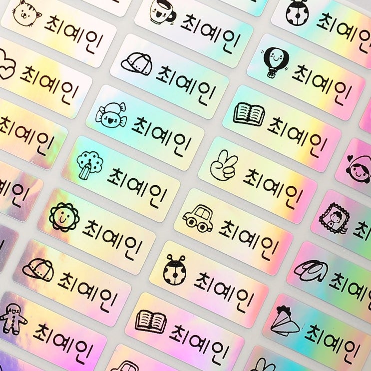 <꿀딜>네임코코 방수네임스티커 사각 소형, 102-소형홀로그램 최저가 정보 공유