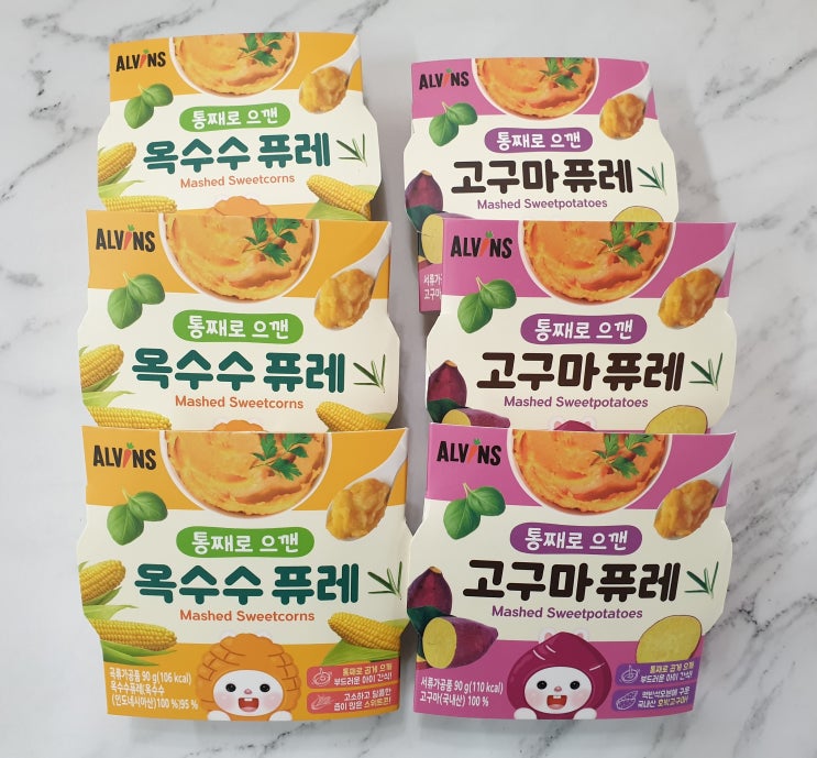  엘빈즈 곡물퓨레 영양간식으로 골라 봤어요.