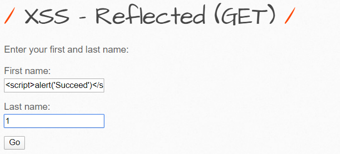 XSS - Reflected(GET,POST)