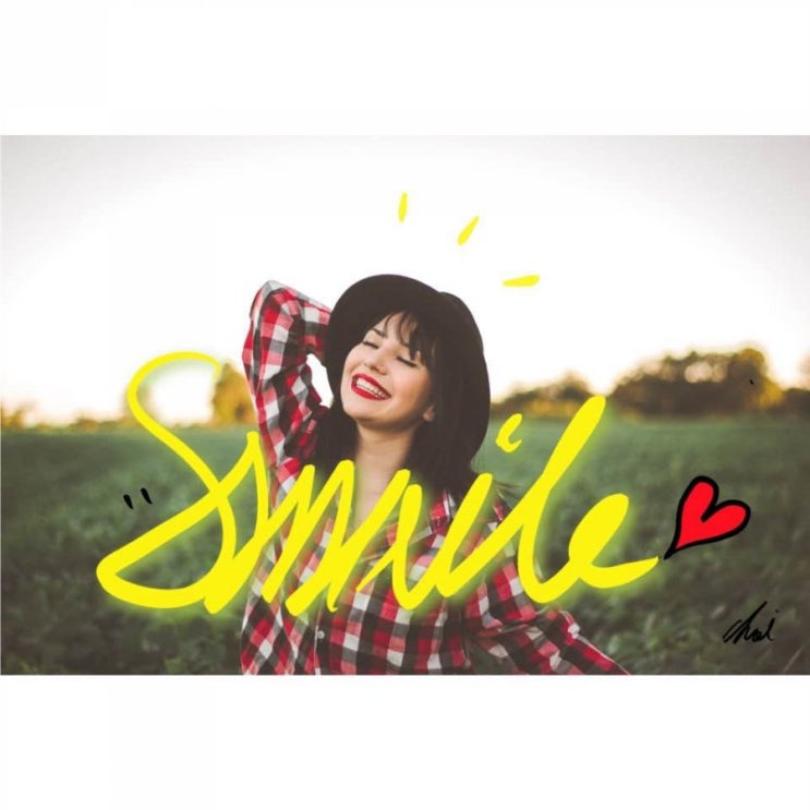  [프로크리에이트] 디지털캘리그라피 Smile, Spring day
