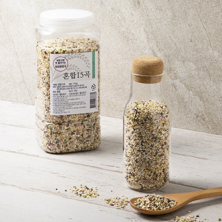 [ 리뷰 포함 ]   냉장고에 쏙 들어가는 싱싱영양곡 혼합15곡, 1.9kg, 1개
