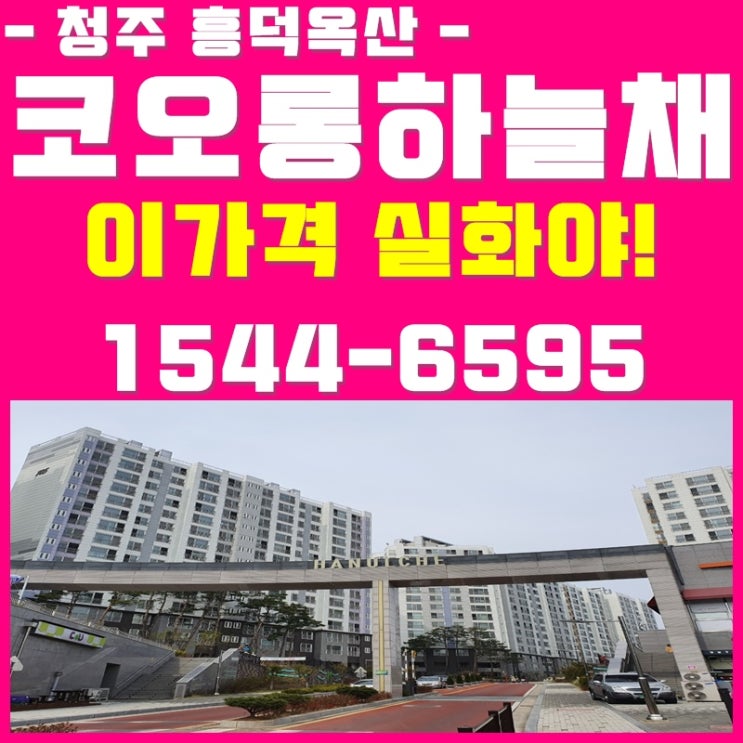  청주 코오롱하늘채 서두르세요!