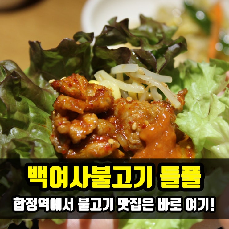  합정역 맛집, 불고기 맛있게 먹을 수 있는 백여사불고기 들풀