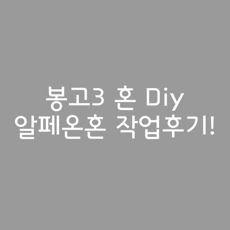  봉고3 혼다이 혼DIY 클락션다이 봉고3 알페온혼 으로 다이후기