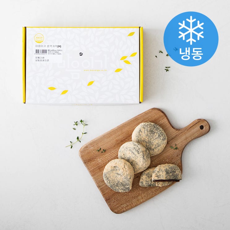  선물받고 싶은 간식떡 - 착한마을마음이가 콩쑥개떡 (냉동), 60g,  (With '위험한 소식)
